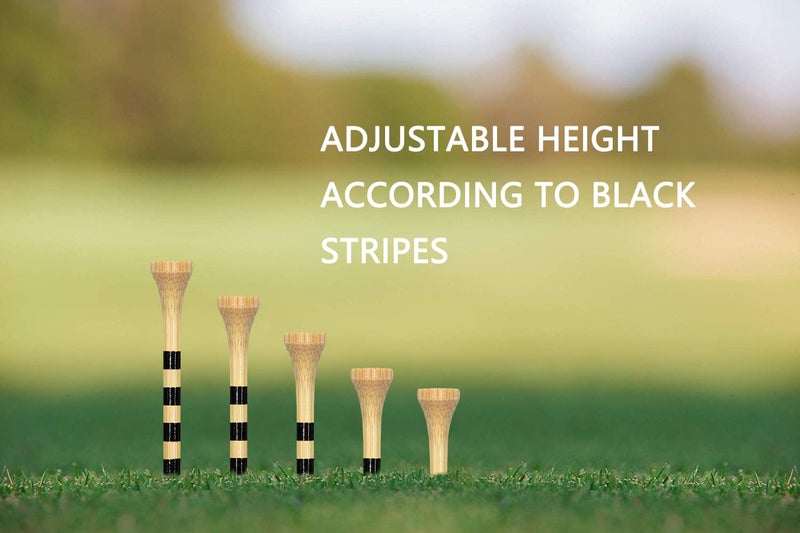 Zivisk Wooden Golf Tees 2-3/4" 100 Count 70mm Natural Color - Image 3